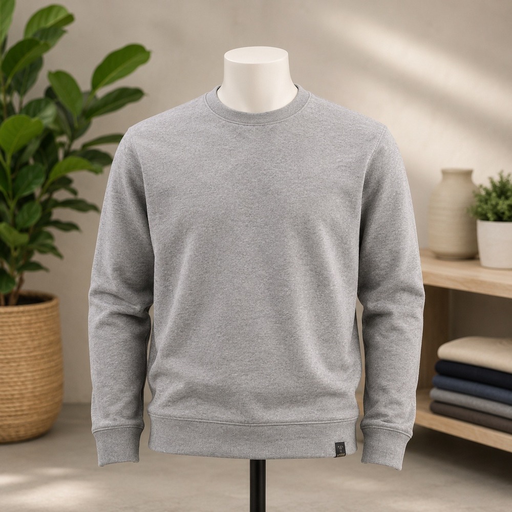 Jachs‎ New York Crewneck Sweatshirt Mens L Gray Fleece Lined Outdoor Pullover